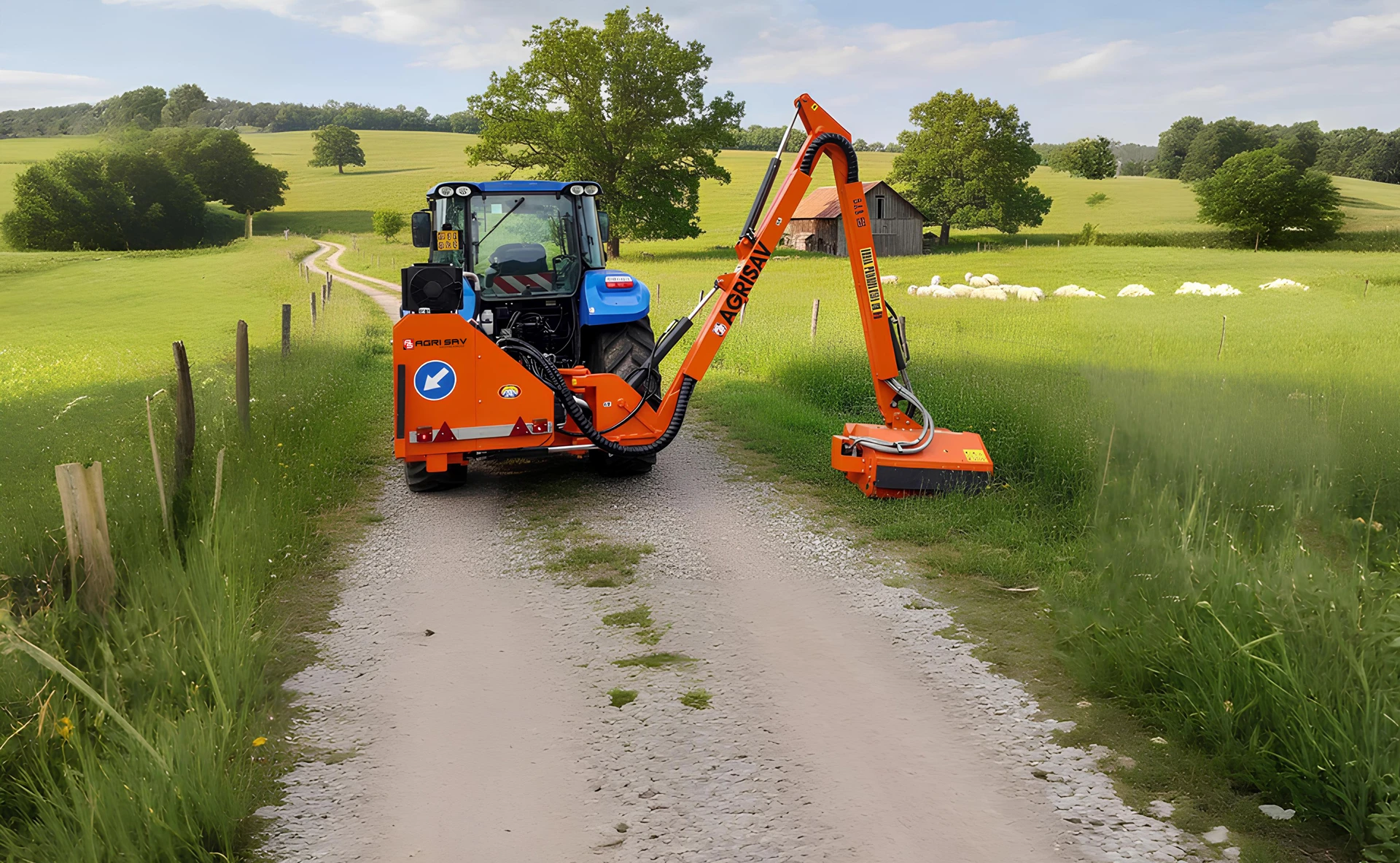 Decespugliatore al lavoro