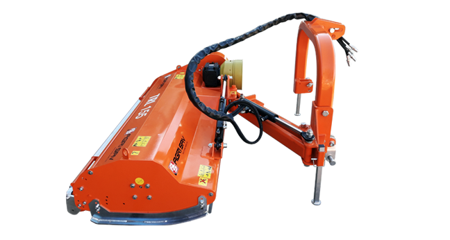 Lateral flail mower